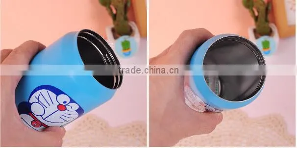 wholesale stainless steel vacuum flask zip-top bottle with straw