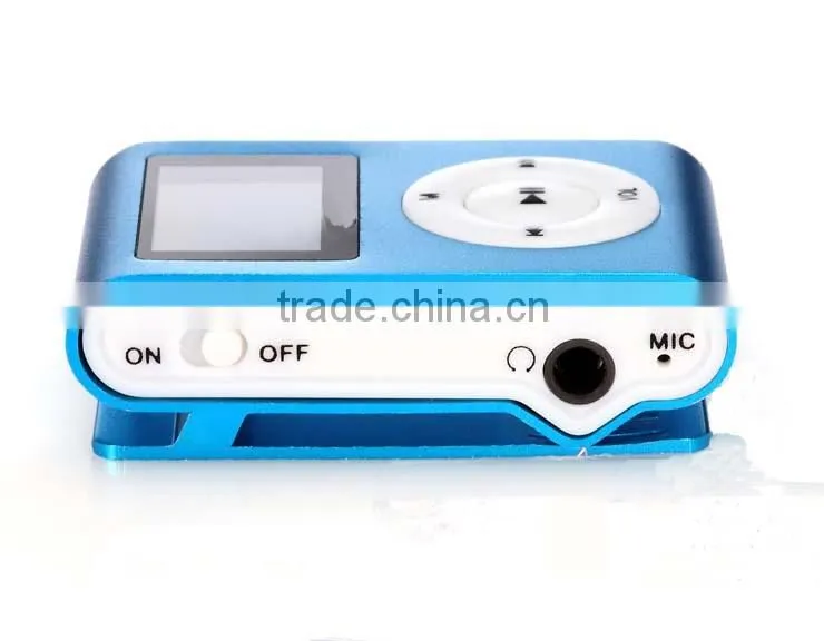 China Factory Cheap 1.1inch TFT Screen Metal Clip FM Mp3 Player With Mirco SD Card Slots