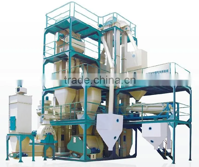 Easy maintenaince 4-6tph animal feed mill machinery