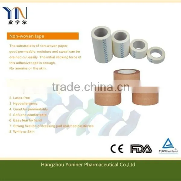 Madical device adhesive surgical silk tape
