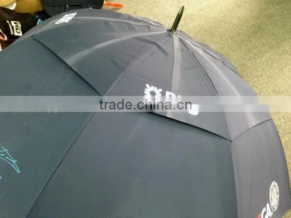 Manual Open 2 Layer Golf Umbrella for Promotion