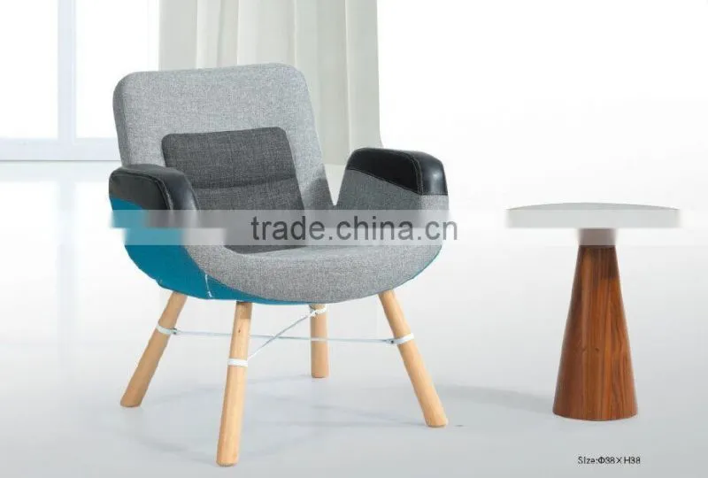 Wood and PU leather /fabric sofa set designs