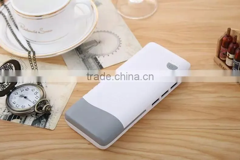 Portable power bank for smartphones 12000mAh fashionableTriple USB Out with Table Lamp