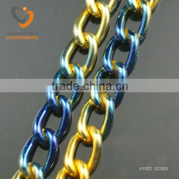 blue to green color o shape necklace chain 20.3*15.1mm