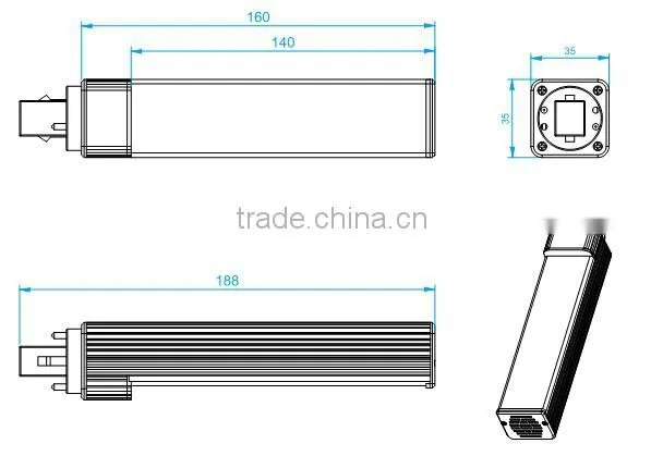 NEW Design G24 LED LAMPS Round&Square 5W/7W/9W/12W G23/G24/E27 LED Plug-in Light g24 led bulbs G24 LED lamp replacement