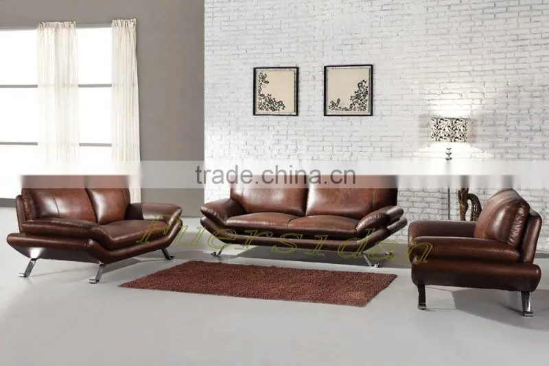 Classic leather sofa soft furniture for guest room