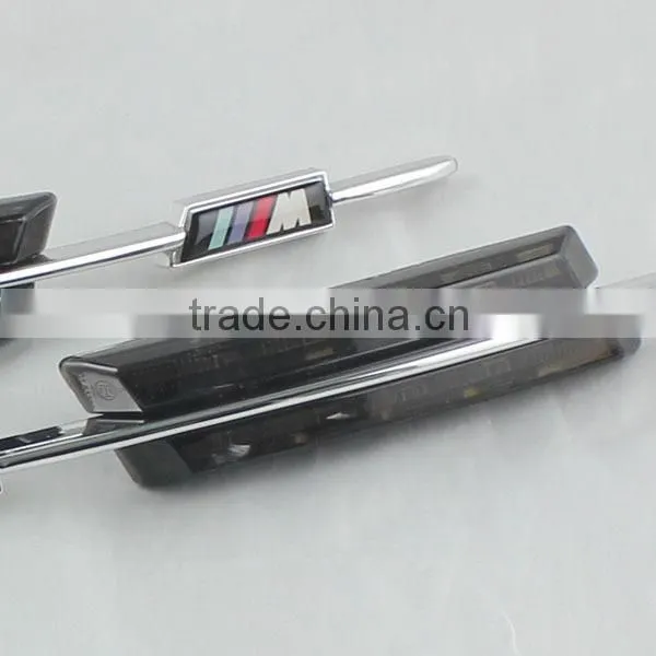 Car accessories led side lamps LED turn signal lights for BMW E92 E90 E81 E82 E87 E88 E91 E60 E61 smoke M logo