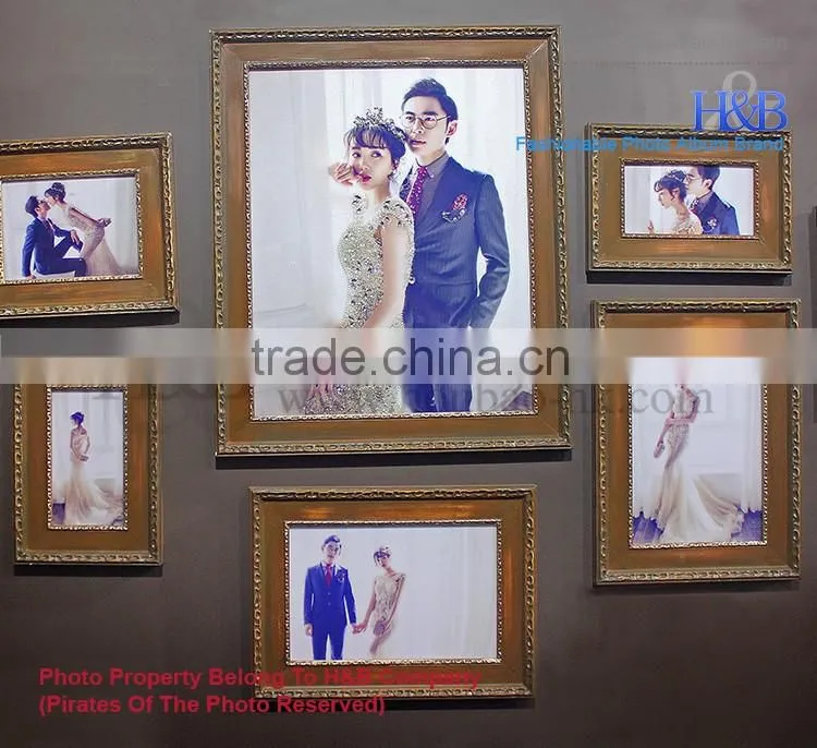 Unfinished wooden photo moulding for home decoration
