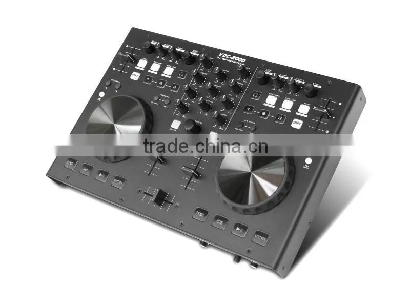 Manufacturer supply new VDC-2000M hot sale virtual dj software inside usb DJ midi Controller