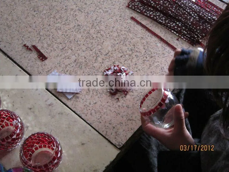 glass mosaic vase