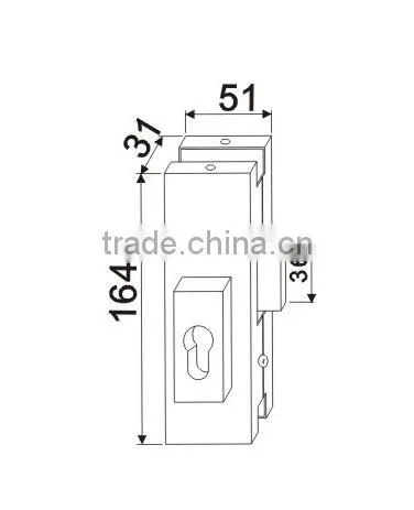 glass door patch fitting lock
