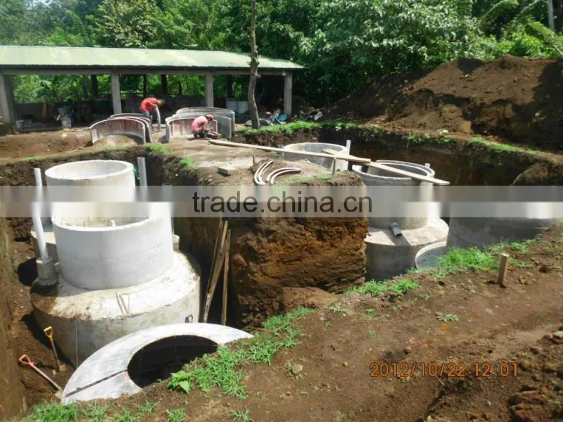 China Puxin Easy to Maintain Home Use 4m3 Hydraulic Pressure Biogas Plant