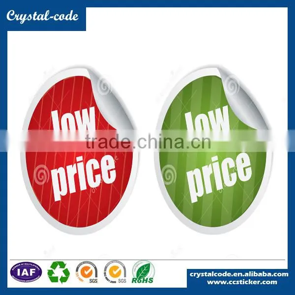 2015 hot sell sticker sheet waterproof price tag