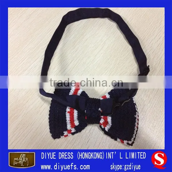 Black And Red Stripe Silk Knitted Bowties