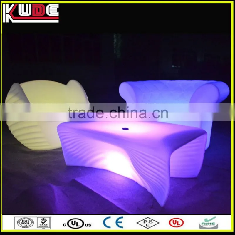 Kude factory supply high quality modern illuminated LED bar counter design for bar nightclub furniture