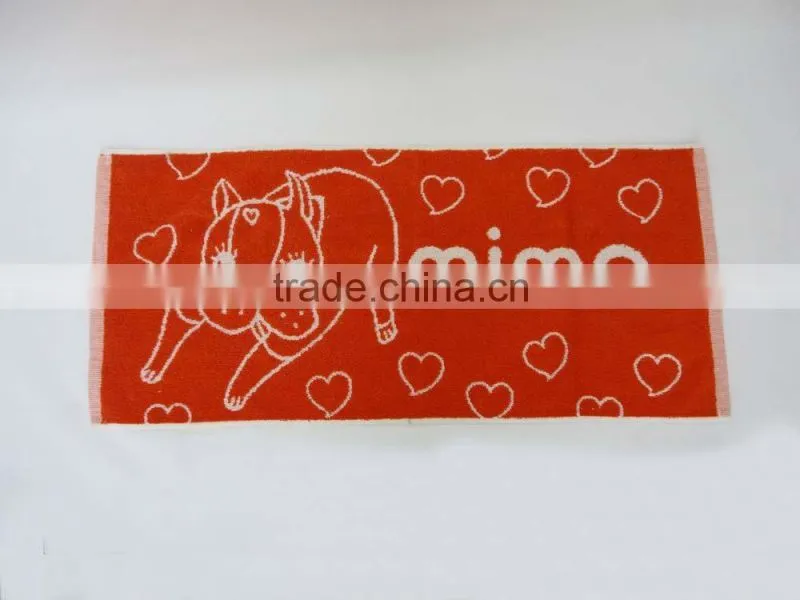 Cotton terry jacquard hand towel with mimo logo
