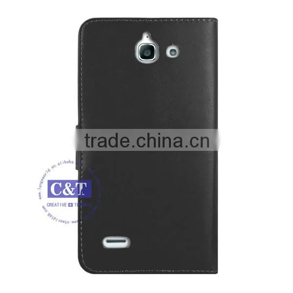 C&T Excellent Quality Most Popular Magnetic Leather Card Slot Case for Huawei Ascend G730