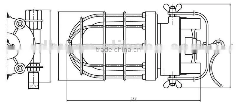 Explosionproof pneumatic lamp