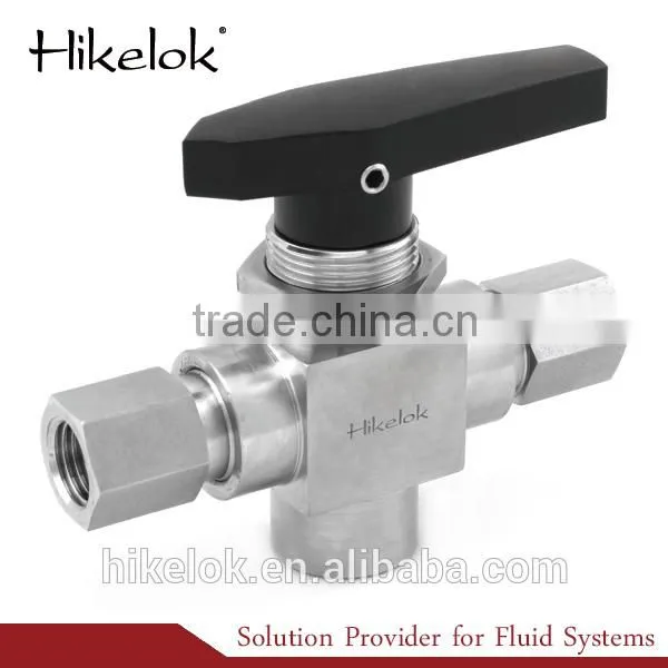 1/4" 3 way panel mount brass ball valve