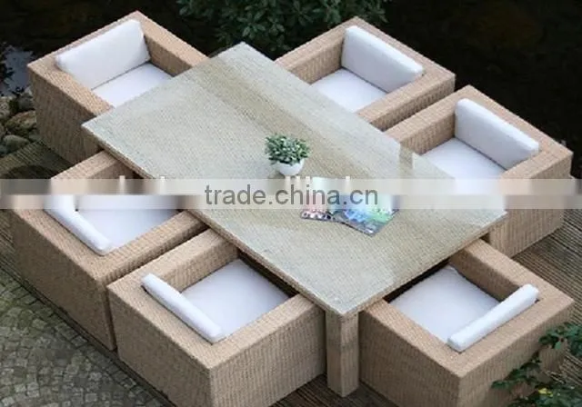 hot sale pe rattan garden table and chair