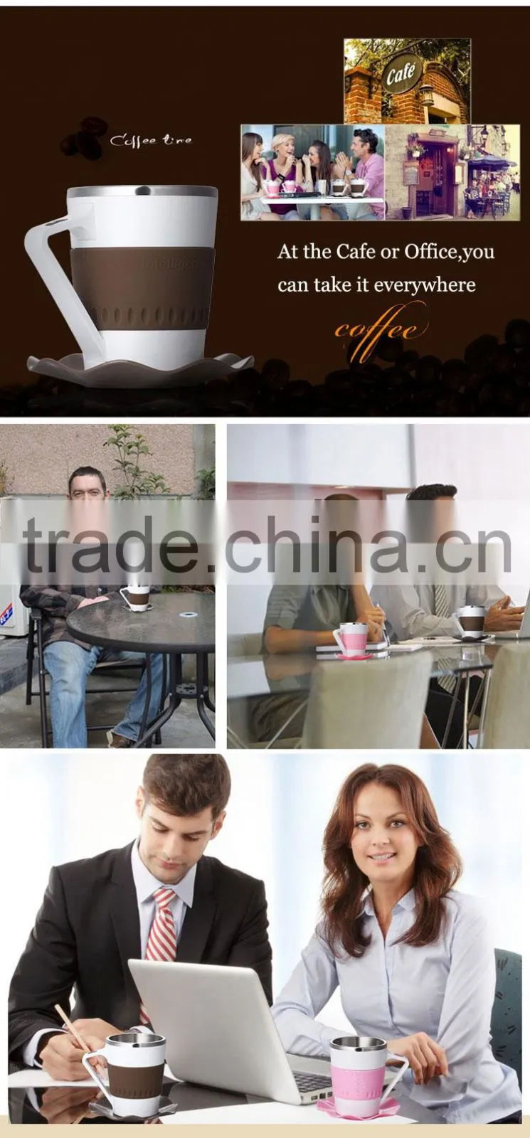 silicone coffee cups, car heating cup, smart car heating cup