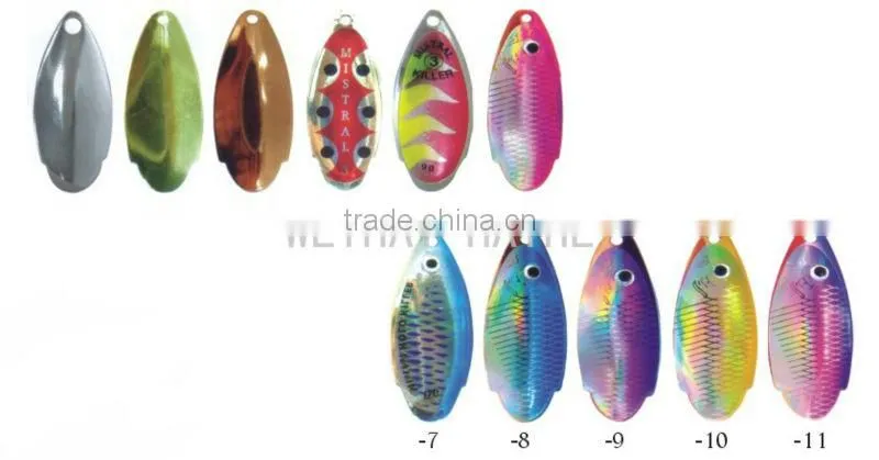 Spinner bait metal lure