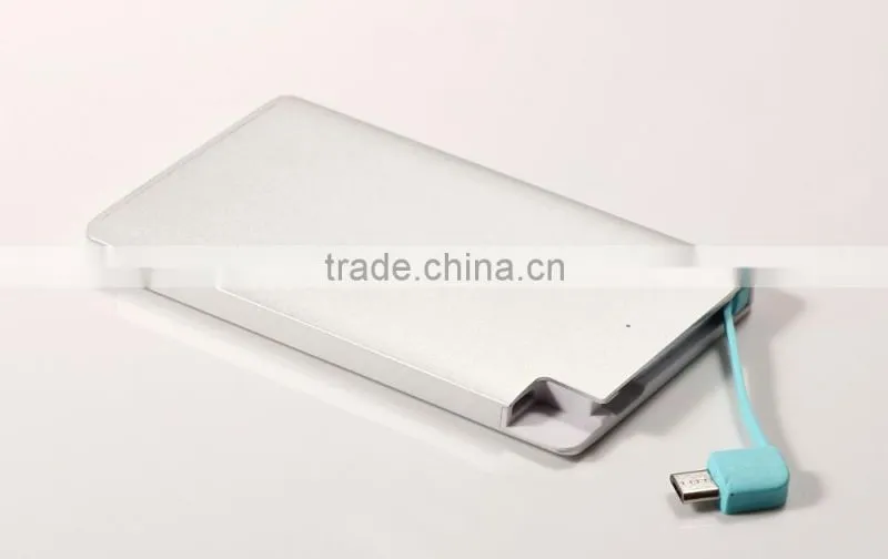 2016 3000mah shenzhen factory ultra slim credit card power bank