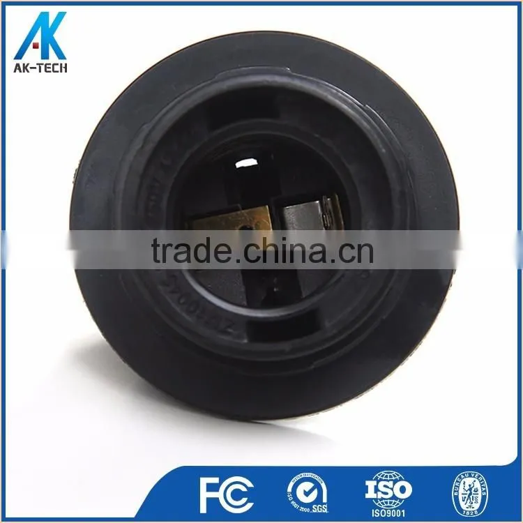e27 plastic lamp bulb holder , black white screw lamp socket