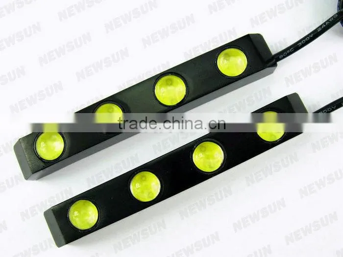 2*4W 8pcs Epistar leds daytime running lights, high quality tail light/ front light with one year warranty