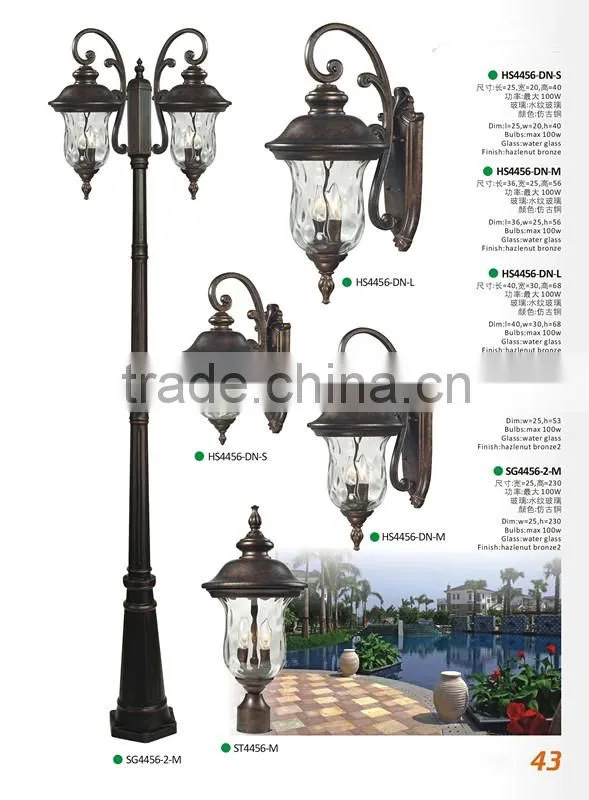 Best selling unbreakable outdoors wall light solar led garden wall light