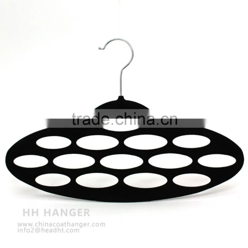 Velvet flocked jewelry hanger tie hange