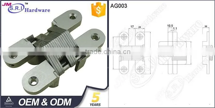Good quality zinc alloy 180 degree concealed hinge , spring hinge , invisible hinge
