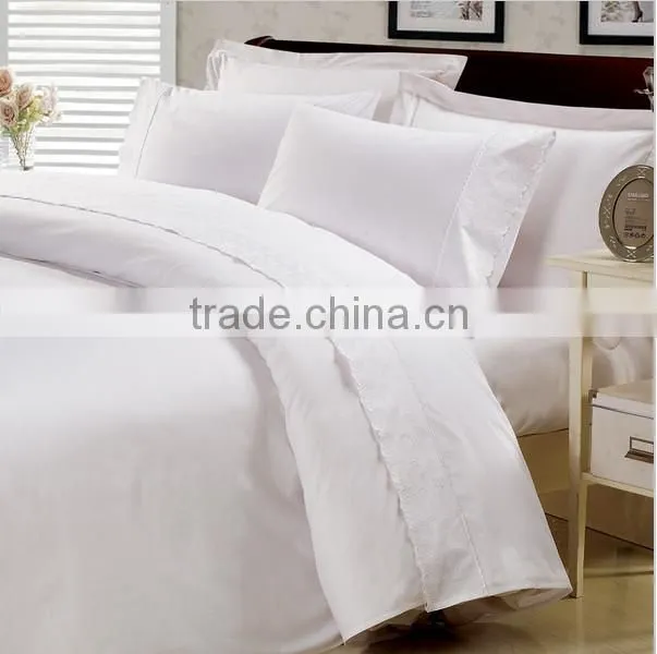 hotel bedding set for plain & 100% polyester with factory directly