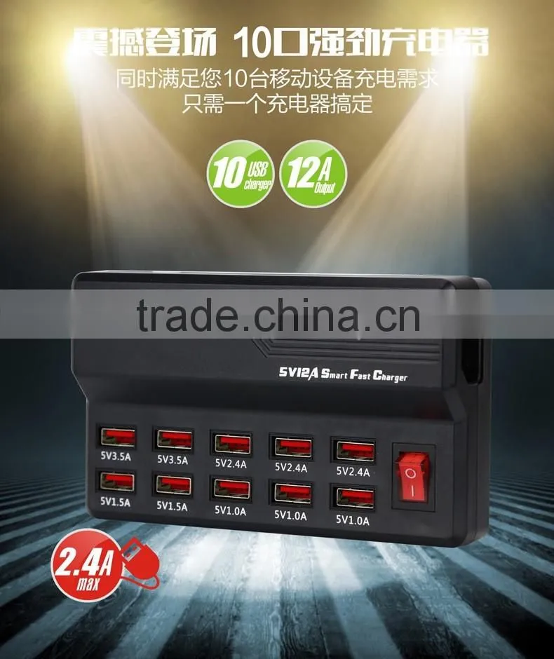 Factory supplier combo USB 2.0 High Speed 10 Ports HUB For Laptop PC/ 10 ports usb 2.0 hub for multi usb device