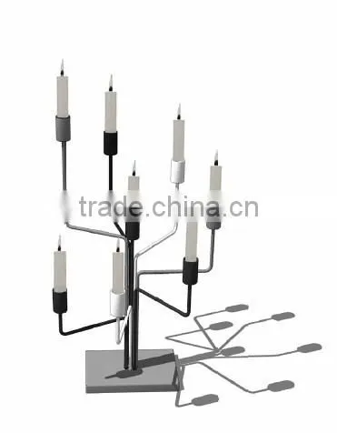 Made in China Most popular wedding favor and home decoration black metal tree shape candle holder