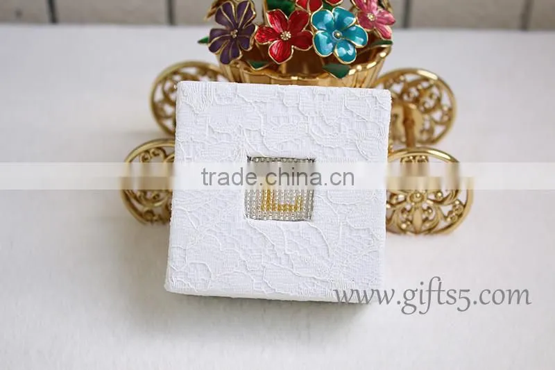 Custom Unique box for wedding rings for sale with beaded name plate of L