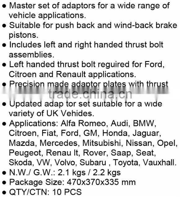 Torin BigRed Positive and Negative aliper Wind Back Kit