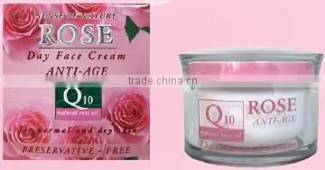 Face Cream Night with Q10 and Rose Oil - 50ml. Alcohol and Paraben Free. Made in EU. Private Label Available.