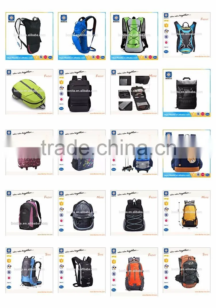 Strict process tourism light green small outdoor 210t/pu backpack sport