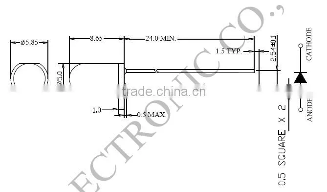 Through Hole Package Type and LED Type led 5mm LED with 850nm IR LED