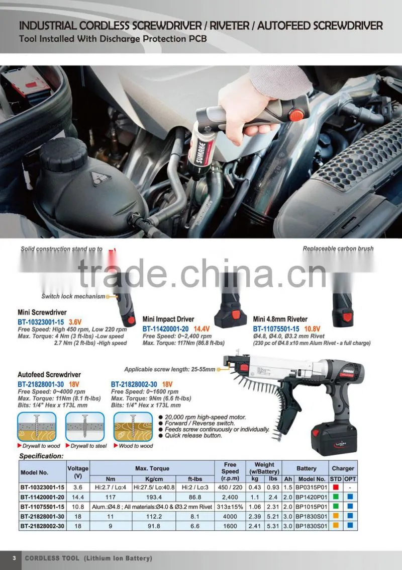 High Quality PCB Cordless Electric Autofeed driver