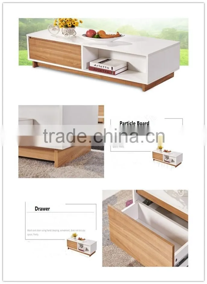 walnut and white color modern design teapoy