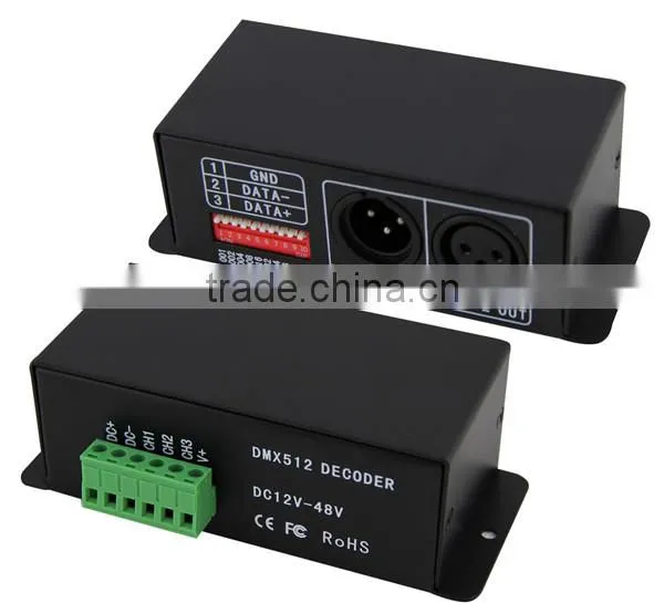 DMX Constant Current Decoder 12-48VDC in, 350/700mA*3CH out