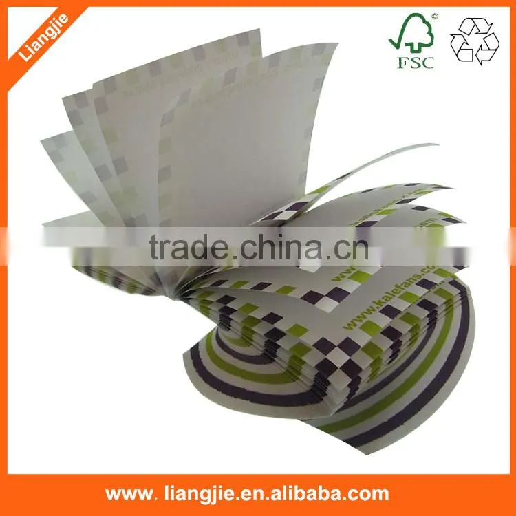 Spiral memo cube spiral paper block with colorful printing