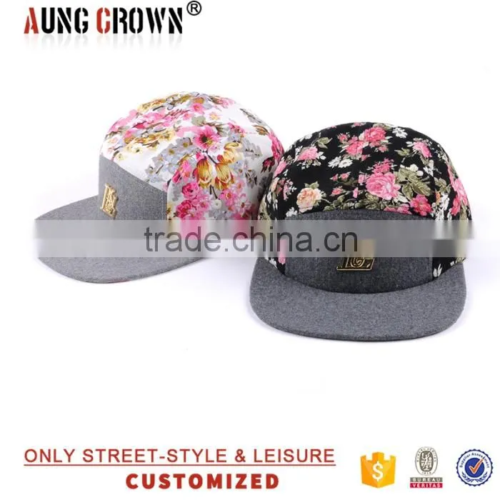 high quality floral 5 panel hat