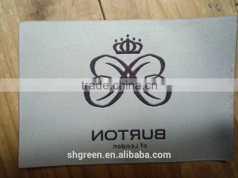 2016 hot sale making weaving clothing label,custom sewing on garment label