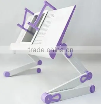 Hot sale portable folding laptop table,angle and height adjustable folding laptop desk