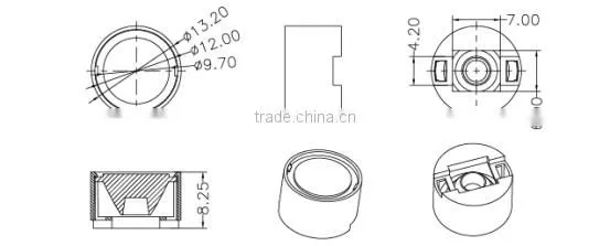 led lens 30/50/68/90 degree for wall washer light match LED light in wholesale