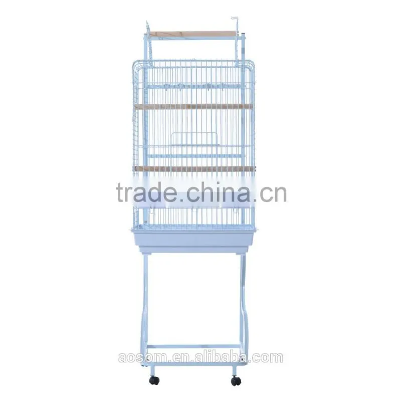 Pawhut 58" White Garden Decor Metal Bird Cage
