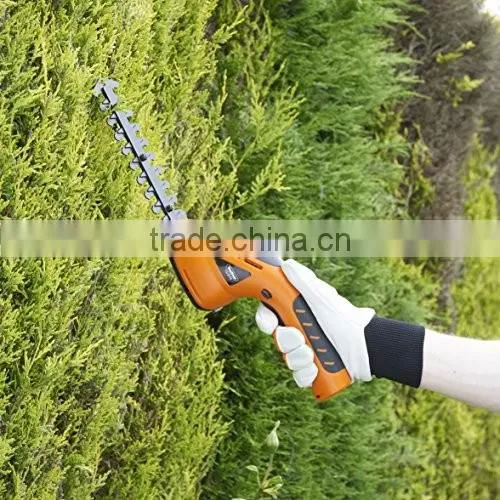 7.2V SHRUB SHEAR AND EDGING SHEAR Cordless Grass Shears - Handheld & Wheeled Extension Handle Hedge Trimmer with Rotating handle